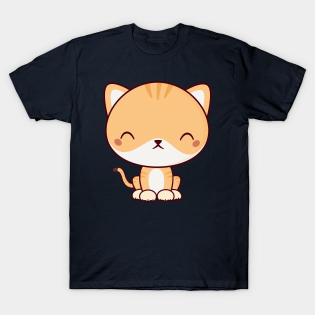 Kawaii Cute Kitten Cat T-Shirt by happinessinatee